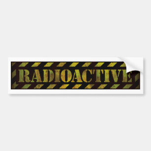 Radioactief waarschuwingssignaal Koolgrunge Bumpersticker
