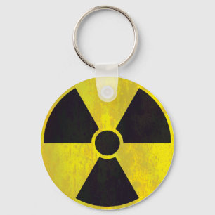 Radioactief waarschuwingssignaal Koolgrunge Sleutelhanger