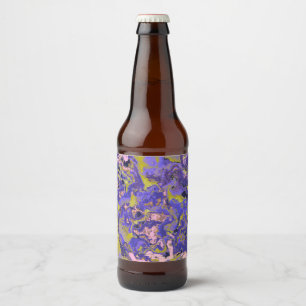 Radioactieve marmer bier etiket