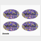 Radioactieve marmer ovale sticker (Vel)