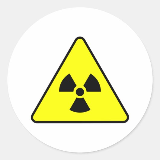 Radioactieve producten & Design! Ronde Sticker (Voorkant)