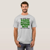 Radioactieve Spider Bite Funny T-Shirt Shirten (Voorkant volledig)
