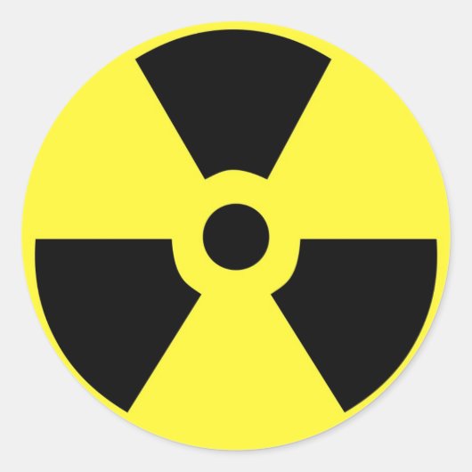 Radioactieve ticker ronde sticker (Voorkant)