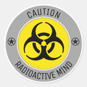 RADIOACTIEVE VEREDELING RONDE STICKER