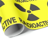 Radioactieve waarschuwing cadeaupapier (Rol Hoek)