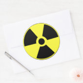 Radioactieve zwarte en gele Stickers (Envelop)