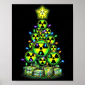 Radioactive Christmas Tree Graphic Nuclear Warning Poster (Voorkant)