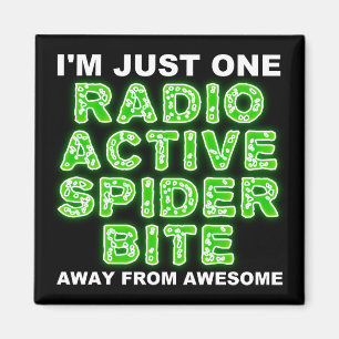 Radioactive Spider Bite Funny Fridge Magnet Magneet