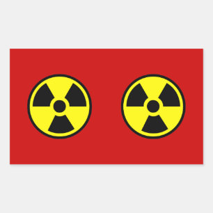 Radioactive Two Rechthoekige Sticker