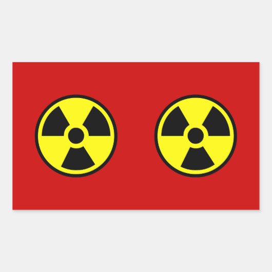 Radioactive Two Rechthoekige Sticker (Voorkant)