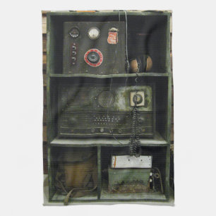  radioapparatuur van het militaire commissariaat theedoek