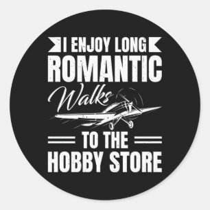 Radiobestuurde vliegtuigen RC Vliegtuigpiloot Jet Ronde Sticker