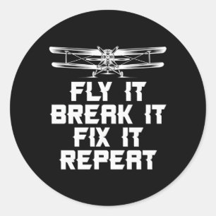 Radiogestuurd vliegtuig piloot RC Model Planes RC Ronde Sticker