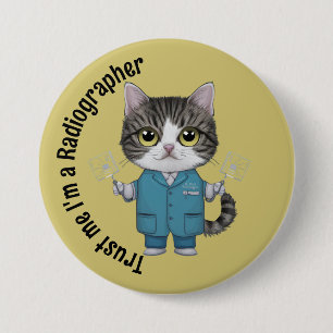 Radiograaf, arts, Radioligand Therapie Ronde Button 7,6 Cm