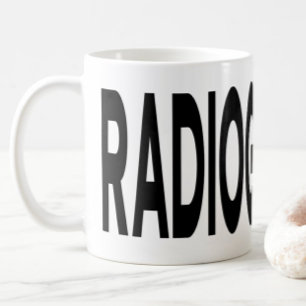 RADIOGRAAF Zwarte Typografie Koffiemok