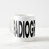 RADIOGRAPHY Black Typography  Mug (Devant gauche)