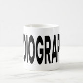 RADIOGRAPHY Black Typography  Mug (Centre)