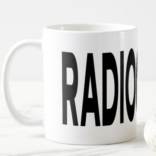 RADIOGRAPHY Black Typography  Mug