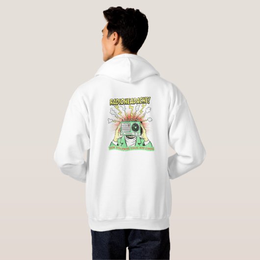 Radioheadache Vintage Retro Hoodie (Achterkant volledig)