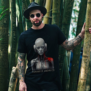 Radiohead's Paranoid Android - Futuristische Kunst T-shirt