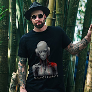 Radiohead's Paranoid Android - Futuristische Kunst T-shirt
