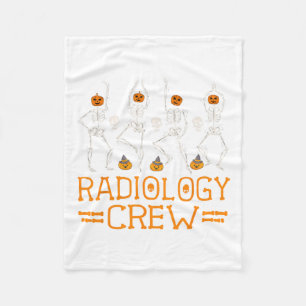 Radiologie Crew Dancing Skelet Pompoen Fun Hallow Fleece Deken