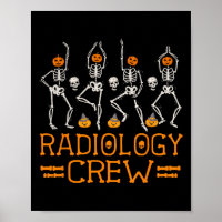 Radiologie Crew Dancing Skelet Pompoen Fun Hallow
