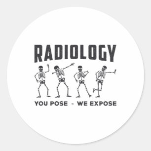 Radiologie die je gebruikt, we stellen de technolo ronde sticker