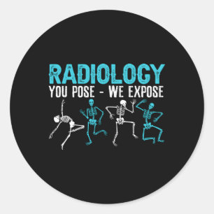 Radiologie die je gebruikt, we stellen radioloog b ronde sticker