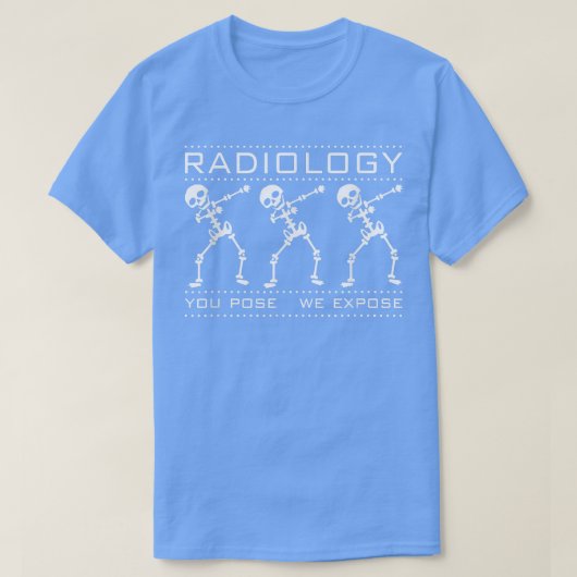 Radiologie drie dansende skelet radioloog doct t-shirt (Design voorkant)