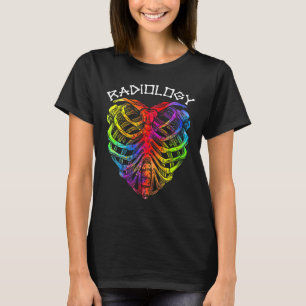 Radiologie Heart Ribcage Tie Dye X Ray Technologis T-shirt