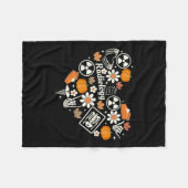 Radiologie Herfst Hart Xray Tech Herfst Pompoen da Fleece Deken (Voorkant (Horizontaal))