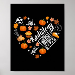 Radiologie Herfst Hart Xray Tech Herfst Pompoen da Poster