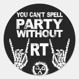 Radiologie je kunt geen partij zonder RT Ronde Sticker