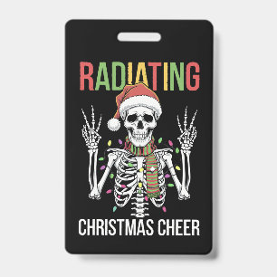 Radiologie Kerstman Skelet Röntgenoloog Badge