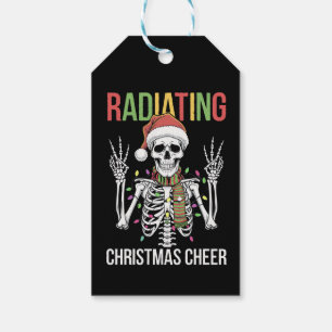 Radiologie Kerstman Skelet Röntgenoloog Cadeaulabel