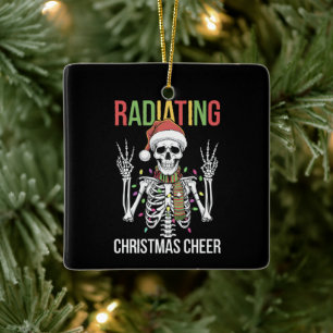 Radiologie Kerstman Skelet Röntgenoloog Technicus Keramisch Ornament