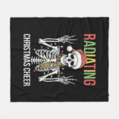 Radiologie Kerstman Skeleton Xray Technician Fleece Deken (Voorkant (Horizontaal))