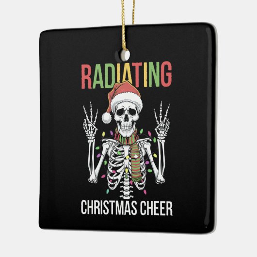 Radiologie Kerstman Skeleton Xray Technician Keramisch Ornament (Links)