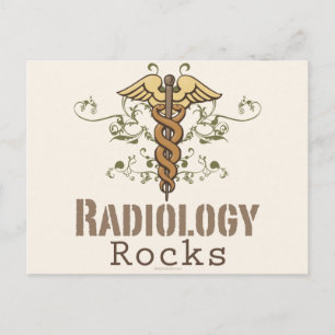 Radiologie Rocks Caduceus Carte postale