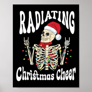 Radiologie Straalt Kerstmis Blijdschap Röntgenstra Poster
