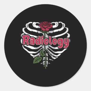 Radiologie Tech Rad Zurse Xray Flower Technoloog Ronde Sticker