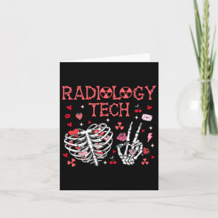Radiologie Tech Ribbenkast Skelet Hand Valentijn X Kaart