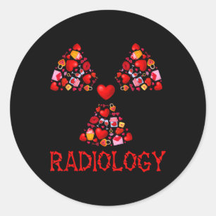 Radiologie Valentijn Harten Schattige Radioloog Rö Ronde Sticker