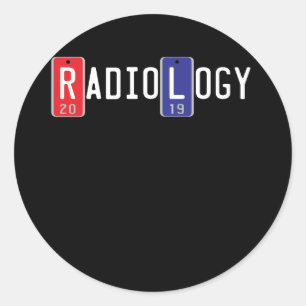 Radiologie X-ray marker klasse van 2019 Afstuderen Ronde Sticker