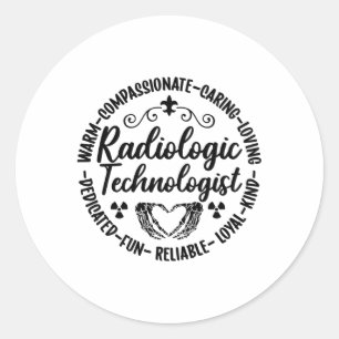 Radiologisch technologieconoom Zurse Xray Radiolog Ronde Sticker