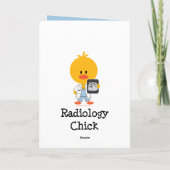 Radiology Chick Wenskaart Kaart (Achterkant)