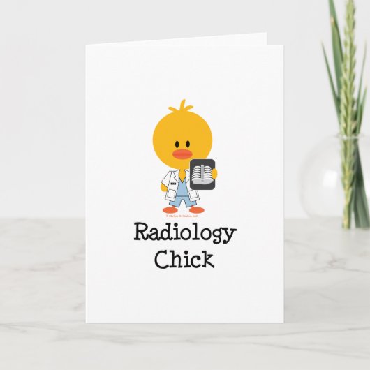 Radiology Chick Wenskaart Kaart (Voorkant)