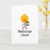 Radiology Chick Wenskaart Kaart (Gele Bloem)