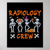 Radiology Dancing Crew Ghost Autumn Rad Tech X-ray Poster (Voorkant)